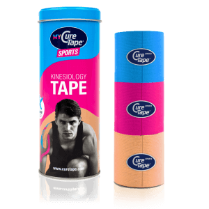 my curetape sports kinesiology tape BLUE-PINK-BEIGE