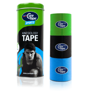 my curetape sports kinesiology tape GREEN-BLACK-BLUE